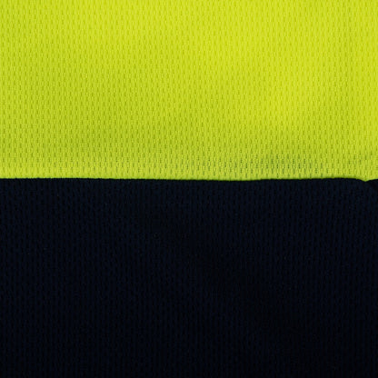 HIGH VISIBILITY TWO TONE POLO SHIRT WITH REFLECTIVE STRIPES