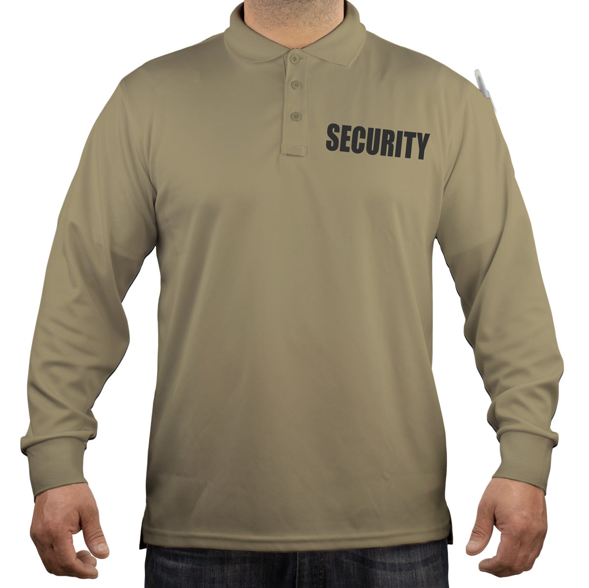 100% Polyester Security Tactical Performance Polo Long Sleeve Shirt