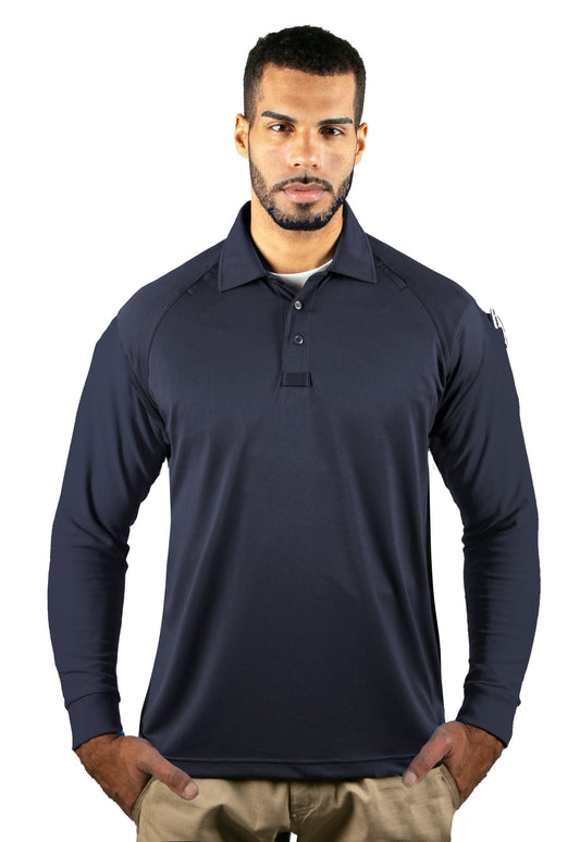 TACTICAL JERSEY KNIT LONG SLEEVE POLO SHIRT