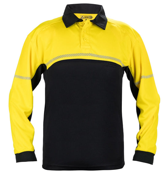 100% POLYESTER JERSEY KNIT LONG SLEEVE BIKE PATROL POLO SHIRTS