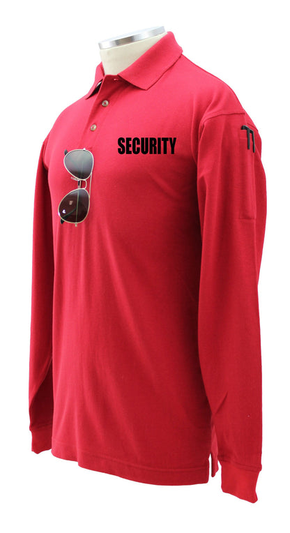 Security Poly Cotton Tactical Long Sleeve Polo Shirt