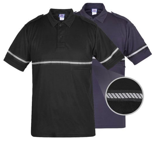 Bike Patrol Shirt with Zipper Pocket and Hash Stripes