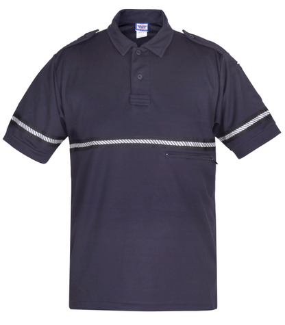 Bike Patrol Shirt with Zipper Pocket and Hash Stripes