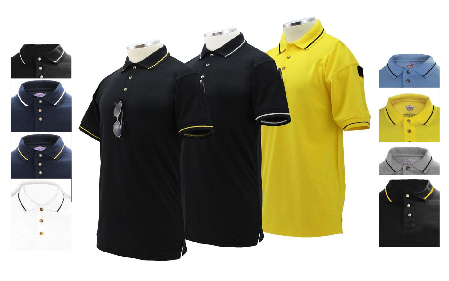 Polycotton Tactical Stripe Polo Shirts