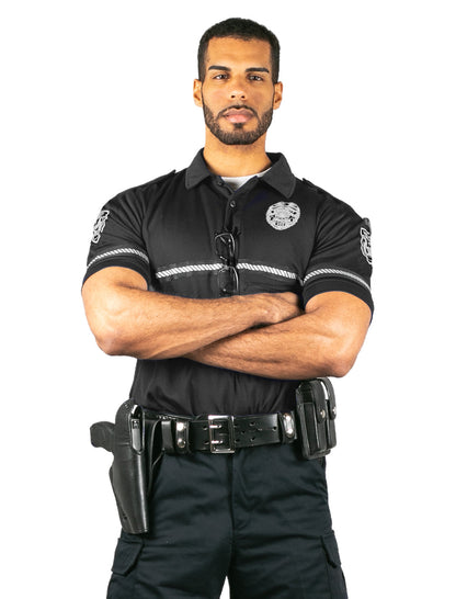 SECURITY BADGE AND PATCH PATROL POLO SHIRT