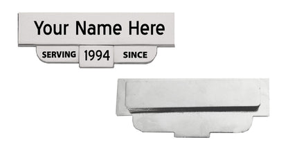 PRODUCT SPECS  Engraved Oxidized No ink Dimensions: ⅝" x 2 ½"