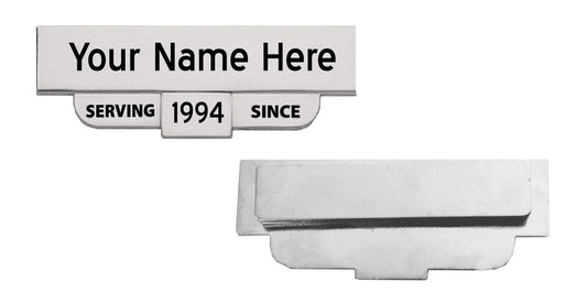 PRODUCT SPECS  Engraved Oxidized No ink Dimensions: ⅝" x 2 ½"