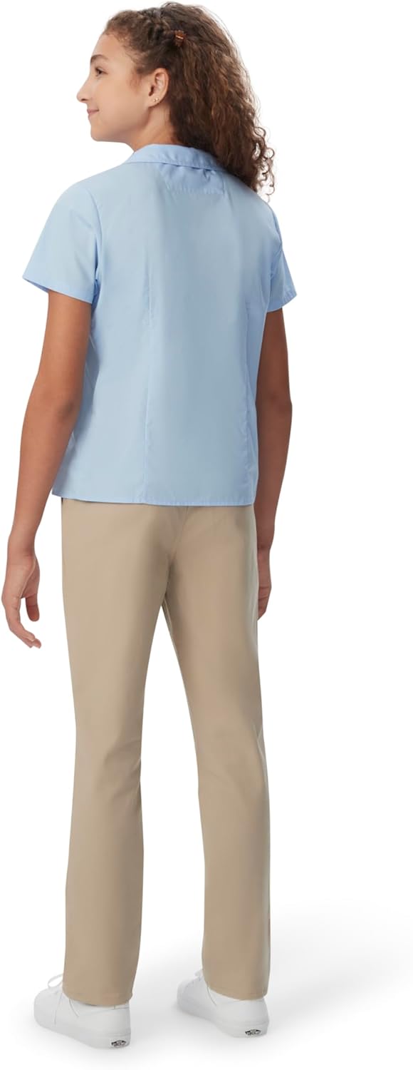 Girl's Short Sleeve Peter Pan Collar Blouse (Standard and Plus)