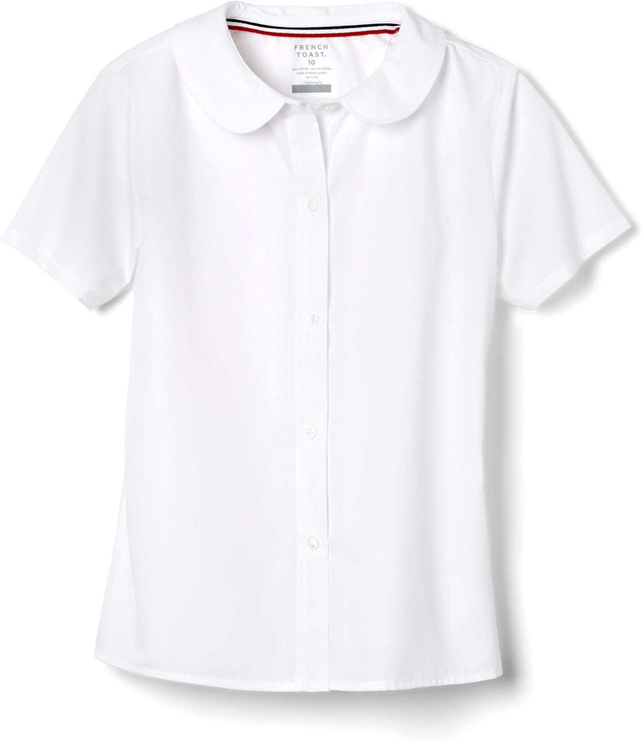 Girl's Short Sleeve Peter Pan Collar Blouse (Standard and Plus)