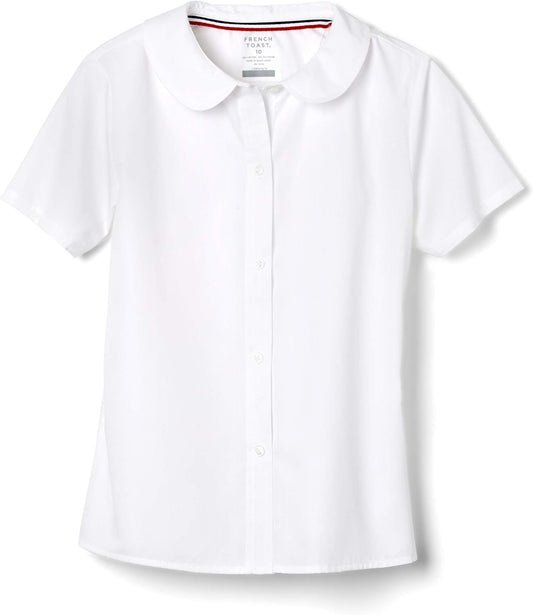 Girl's Short Sleeve Peter Pan Collar Blouse (Standard and Plus)