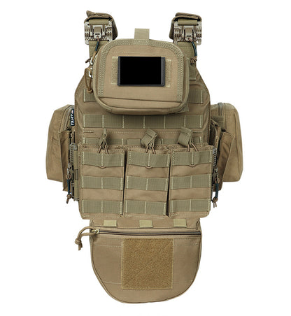 New Quick-Release Tactical Vest with Multi-Functional Extension System, Breathable, Wear-Resistant, Suitable for Outdoor Use and Stab Protection.