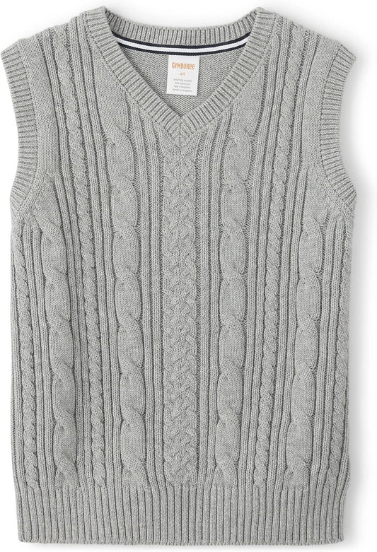 Boys and Toddler V-Neck Cable Knit Sweater Vest