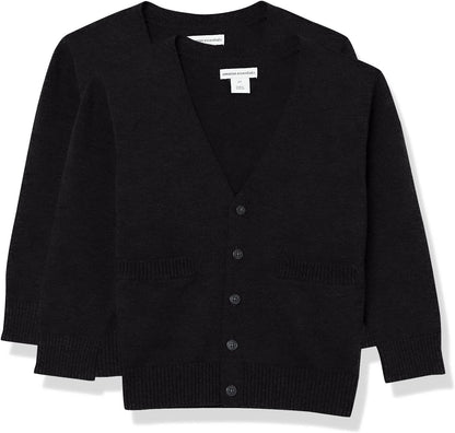 Unisex Kids and Toddlers' Uniform Cotton Cardigan Sweaters, Pack of 2
