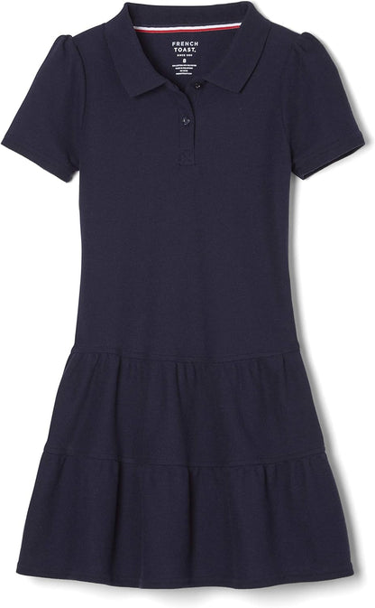 Girls' Ruffle Pique Polo Dress