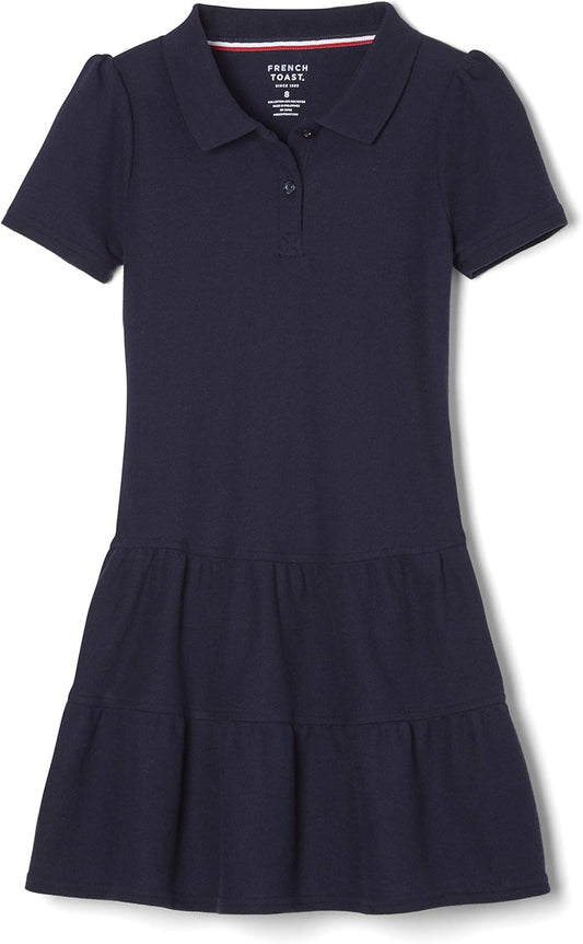 Girls' Ruffle Pique Polo Dress
