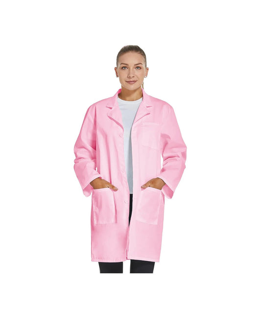 Professional Lab Coat for Women Long Sleeve, White, Unisex