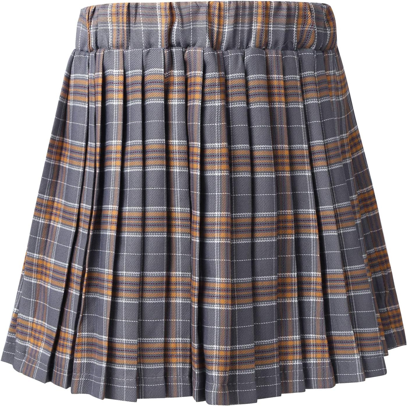 Kids Girls Plaid Pleated Skirt High Waist Skater Tennis Skirts Skorts with Shorts School Girl Uniform