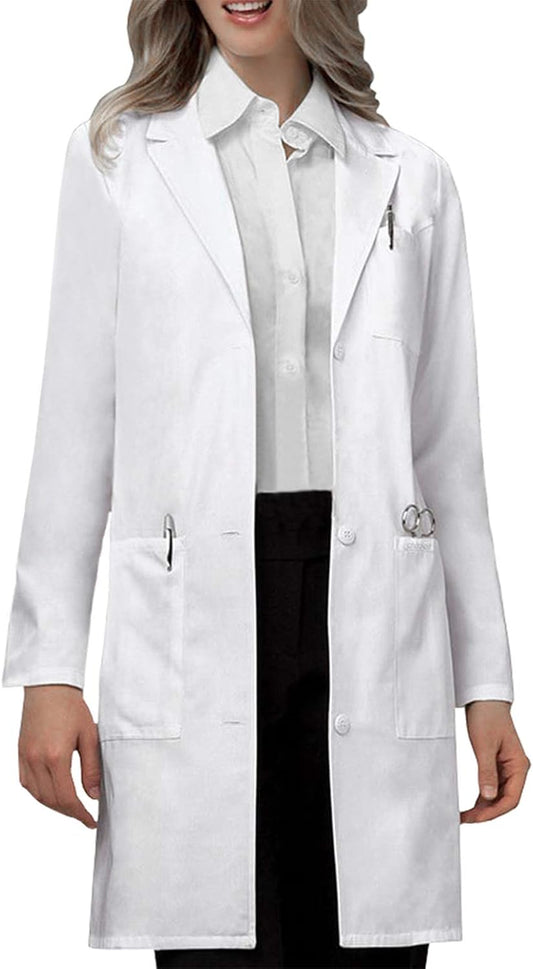 Professional Lab Coat for Women Long Sleeve, White, Unisex