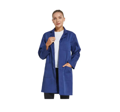Professional Lab Coat for Women Long Sleeve, White, Unisex