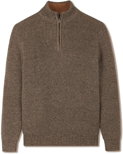 Kid Nation Boys Sweater 100% Cotton Quarter Zip Sweater Kids Cable Knit Casual Pullover (Previously Amazon Essentials)