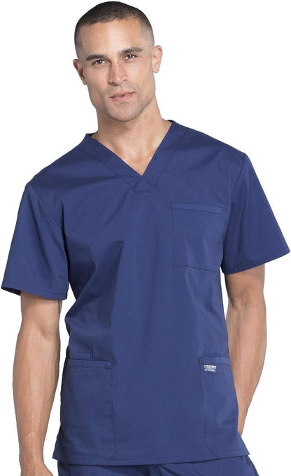 Scrubs for Men Workwear Professionals V-Neck 4 Pocket Scrub Top WW695
