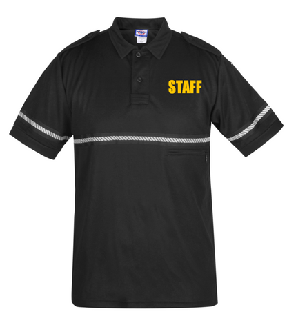 TWO TONE STAFF BIKE PATROL SHIRT WITH ZIPPER POCKET AND HASH STRIPES
