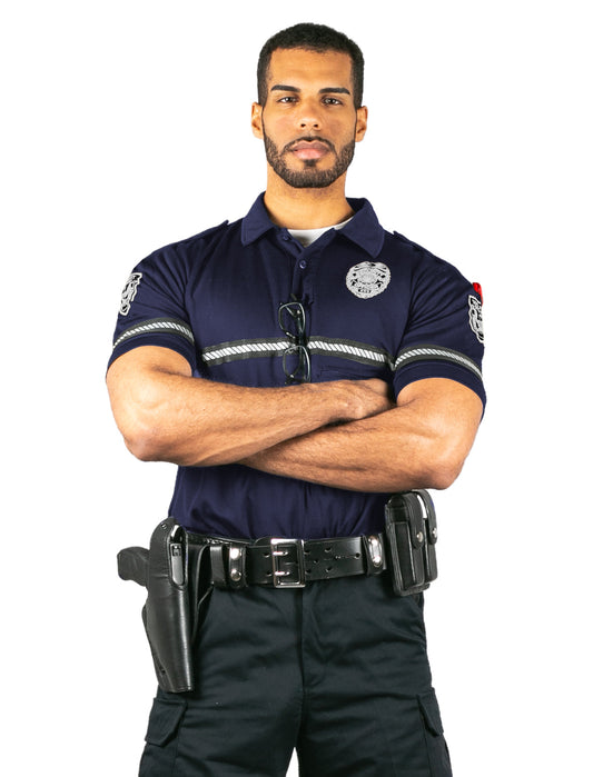 SECURITY BADGE AND PATCH PATROL POLO SHIRT